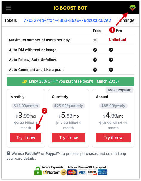 TikTok Comment Bot chrome extension subscribe pro